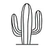 Line drawing of a cactus