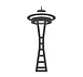 Space Needle line drawing